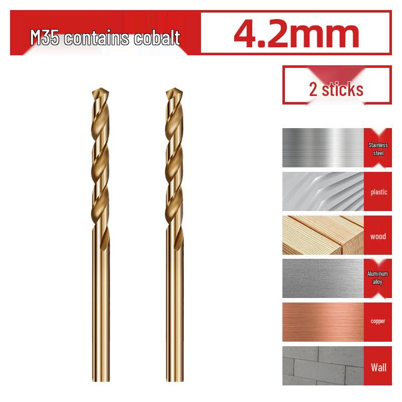 Cobalt-Coated High Hardness 304 Stainless Steel Twist Drill Bit