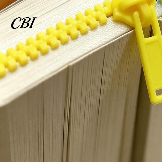 Portable Book Marker Long Zipper Bookmark for Thick Book, Plastic 3D Page Reading Men & Women, Accessory