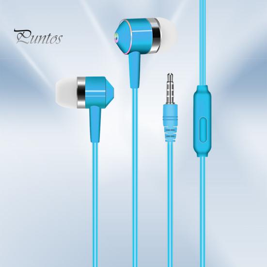 Wired Earphone with Microphone Comfortable Wired Headset Surround Bass Sound In-ear Headphone for Music Call