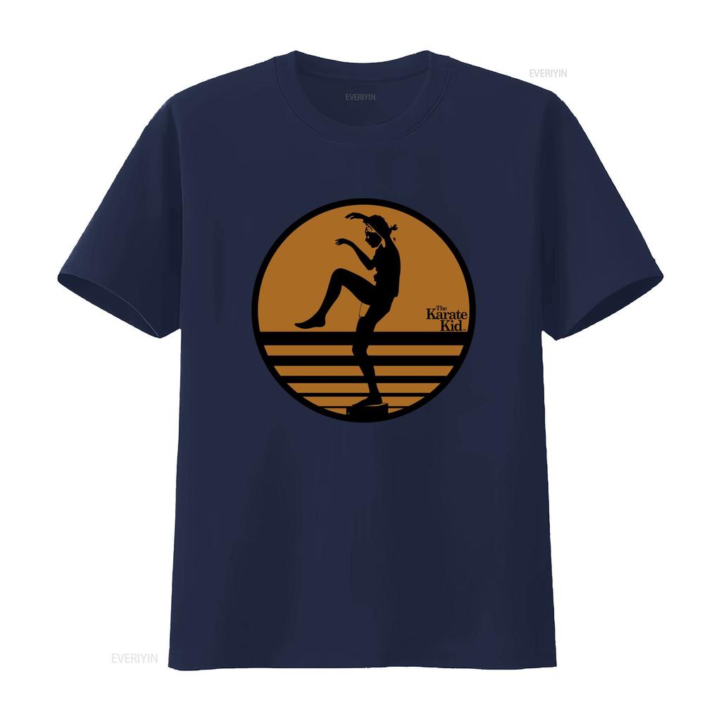Karate Kid Adult New T Shirt Distressed Crane Kick Pose In Circle Print Vintage Washed Fashion Streetwear Stylish