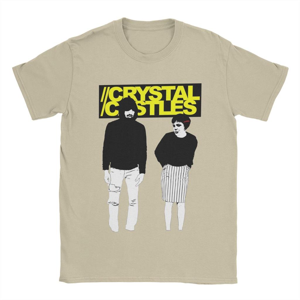 Koszulka Crystal Castles dla Mężczyzn Szalona Czysta Bawełna T-Shirty Okrągły Dekolt Krótki Rękaw Koszulka Pomysł na Prezent Ubrania