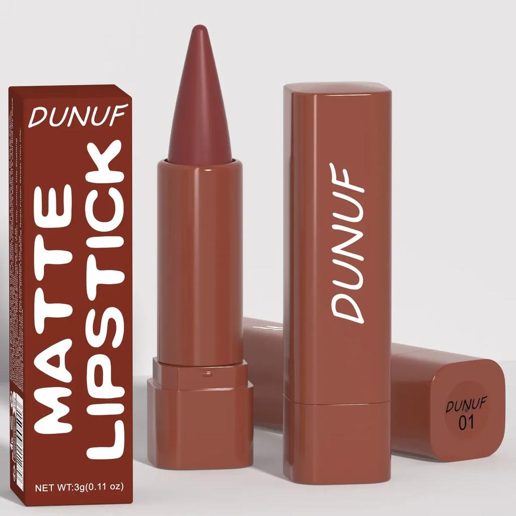 Dunuf Long Lasting Matte Lipstick 1 Piece Pointed Matte Tone