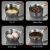 Milk Pot Stainless Steel Hot Oil Pan 150/300ML Hot Sauce Small Pot Cooking Butter Melting Pot Versatile Flat Bottomed Oil Pan
