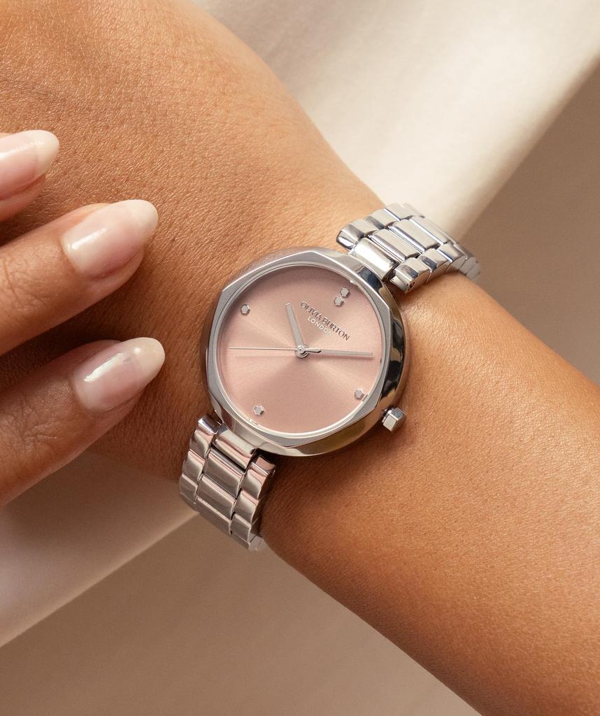 Authorized Dealer [OLIVIA BURTON] Olivia Burton Women's Watch 24000259 Classic Dimension Mellow Rose Sunray Silver Bracelet 32mm