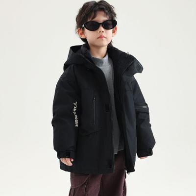 Winter White Duck Down Cotton Jacket Korean Style Sleeves Detachable Down Jacket Warm Ski Suit