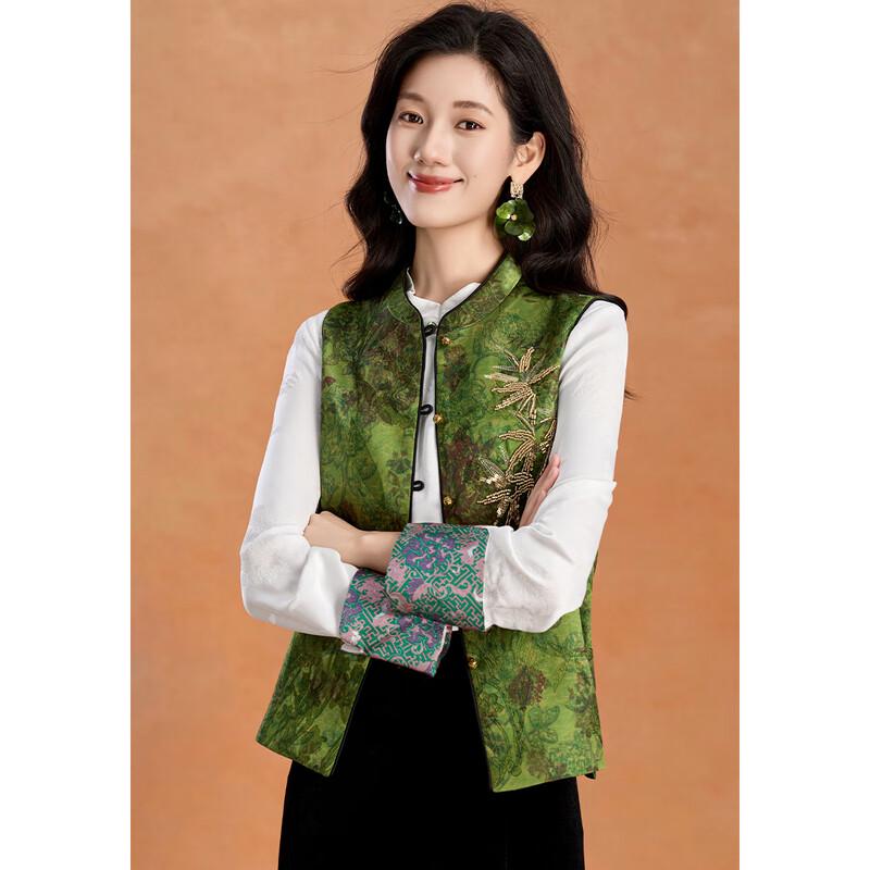 Kebeier New Chinese Style Retro Floral Vest for Women