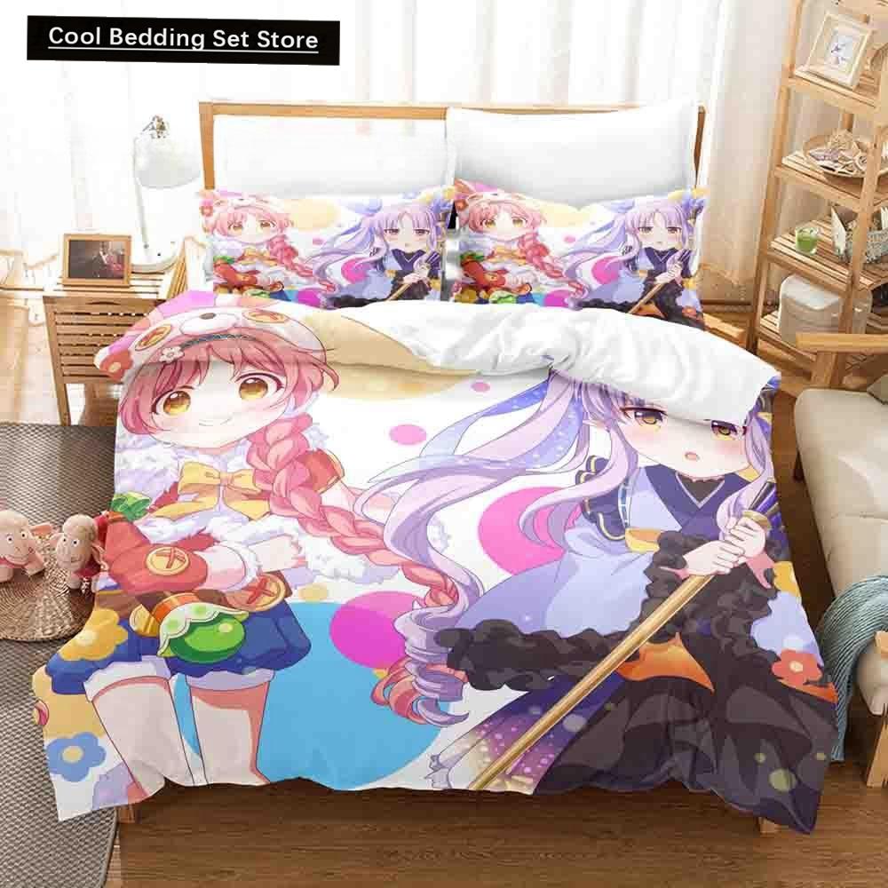 3D Print Anime Princess Connect! Re: Dive Bedding Set Single Twin Full Queen King Size Bed Set Adult Kid Bedroom Duvetcover Sets