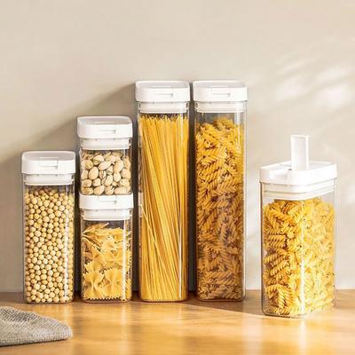 Luftdichter Frischhaltebehälter mit Deckel, BPA-frei, hohe Transparenz, stapelbares Design, Aufbewahrungsbox für Müsli und trockene Lebensmittel