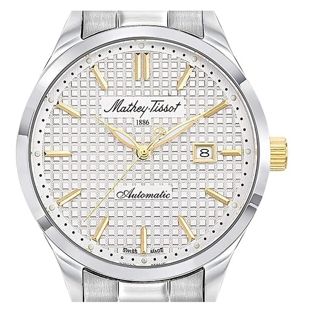Mathey-Tissot Urban Two Tone Stainless Steel Silver Dial Automatic H411ATBI Men's Watch