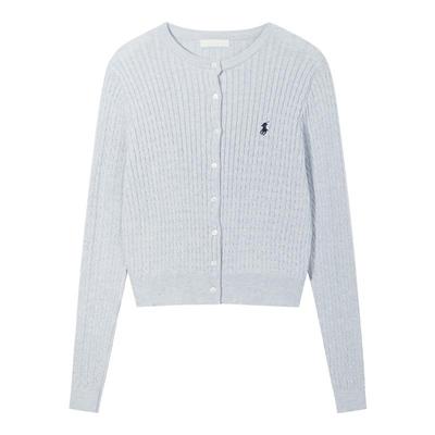 Yangcheng Gestreifte Strickjacke mit langen Ärmeln für Damen - Kollektion Frühjahr 2025, Weiches & vielseitiges Oberteil