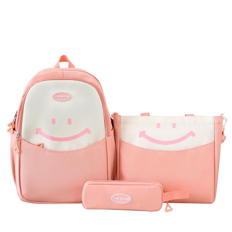 Three-Piece Backpack Set Large Capacity Student Schoolbag Women's Lightweight Backpack