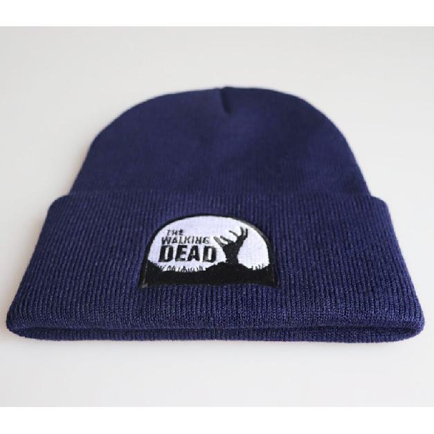 European and American dramas The walking death Embroidered Knit Hat Autumn Winter Ski Hat Pullover Hat Woolen Hat