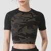 Originals BABY TEE Crop Top Women's Black/Grass Green JI5740