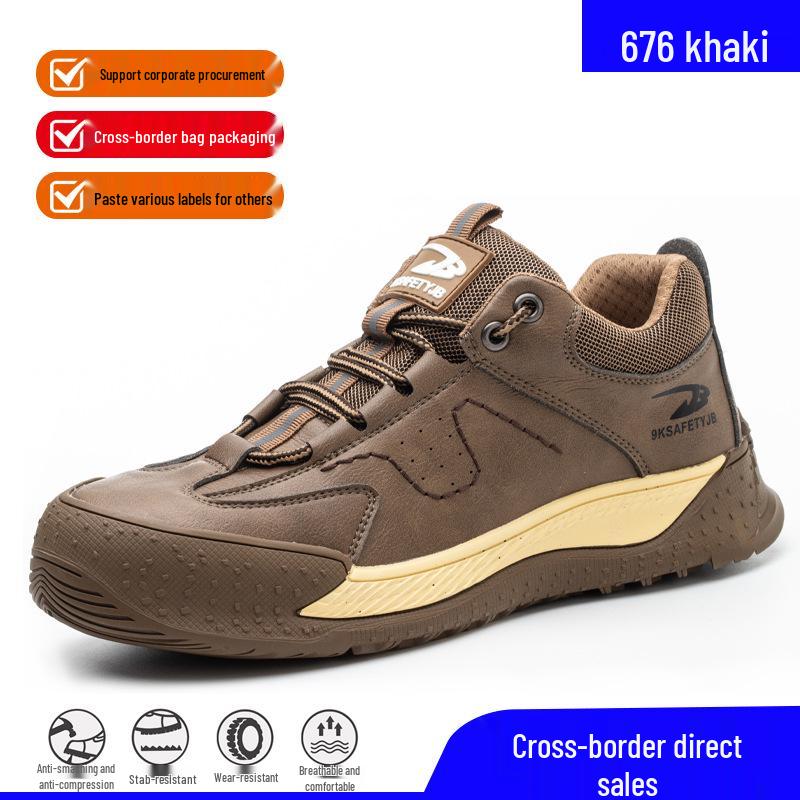 Men's Wear-Resistant Steel Toe Work Boots: Anti-Smash, Anti-Puncture, Non-Slip Safety Shoes