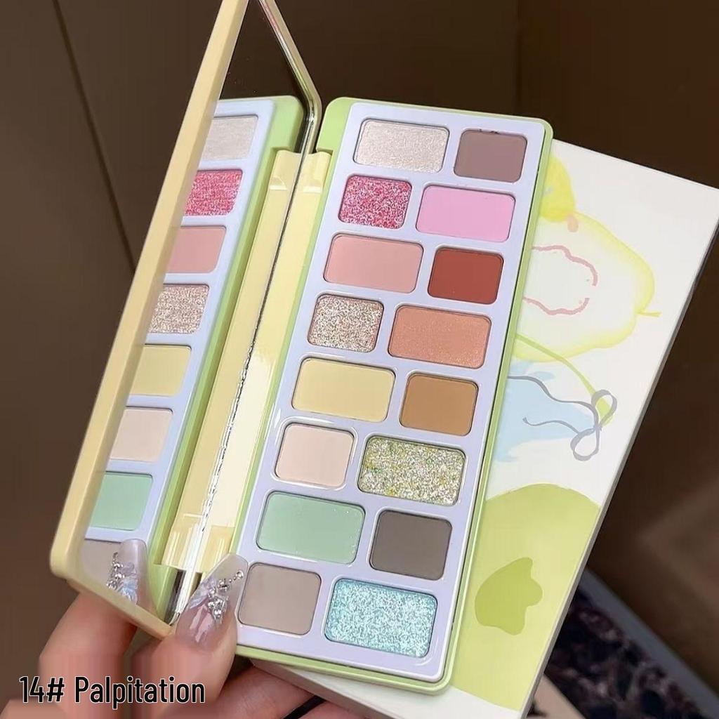 KAPEL Palette Ombretti Sedici Colori Tonalità Terra - Perlescente & Scintillante per il Trucco Quotidiano.
