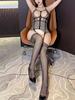 Romance Open Crotch Fishnet Bodysuit Women Sexy Lingerie Porn Garters Bodystockings Lace Underwear Erotic Outfits Sexy Set New
