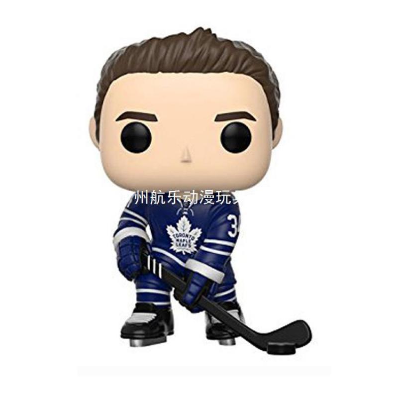Hockeystjärna Actionfigur 10cm PVC Samlarkvalitet Actionfigur Blå och Orange Färgsättning Vuxen Samlarobjekt