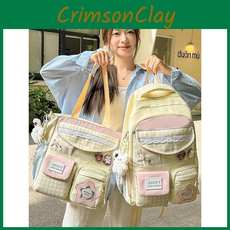 Fashion Backpack With Material And Arch Shaped Shoulder Straps