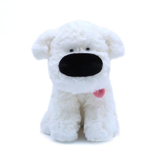 

Мягкая игрушка-животное, мягкий выдвижной язык, милое выражение, плюшевая игрушка для собаки с большим носом, детский компаньон, подарок на день рождения, домашний декор белый