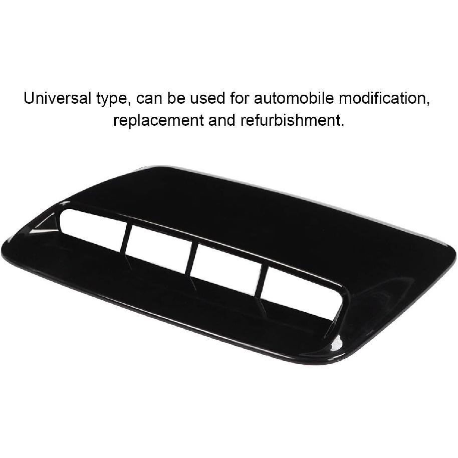 Aramox ABS Carbon Fiber Hood Scoop Cover, Universal Car Bonnet Vent, Glossy Black, for Automobile Modification