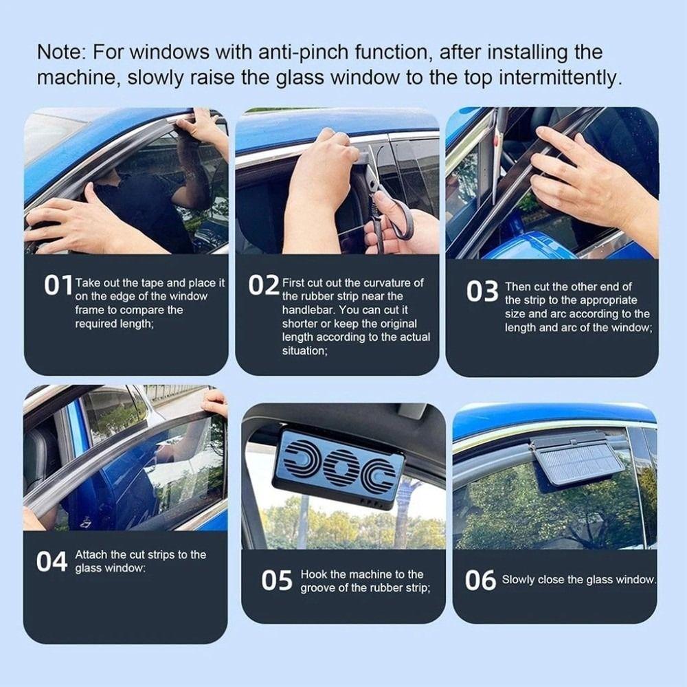 3 Fans Design Car Exhaust Fan Solar Powered Air Circulation Fan Auto Window Cooler Vehicle Cooling