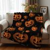 Grunge Ghost Grid Soft Flannel Blanket Breathable Warm Throw for Office Car Sofa Kids Room Birthday Xmas Gift
