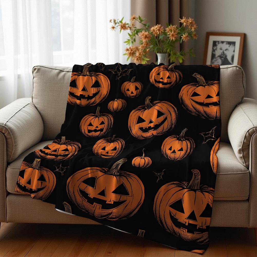 Grunge Ghost Grid Soft Flannel Blanket Breathable Warm Throw for Office Car Sofa Kids Room Birthday Xmas Gift