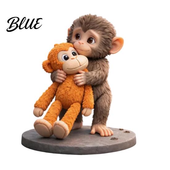 Schlafzimmer Dekoration Affe 3D Gedruckte Figur Niedlich Klein Hält Plüschtier Dekorative Statue Sammlerstück Ornament für Zuhause Büro Wohnzimmer