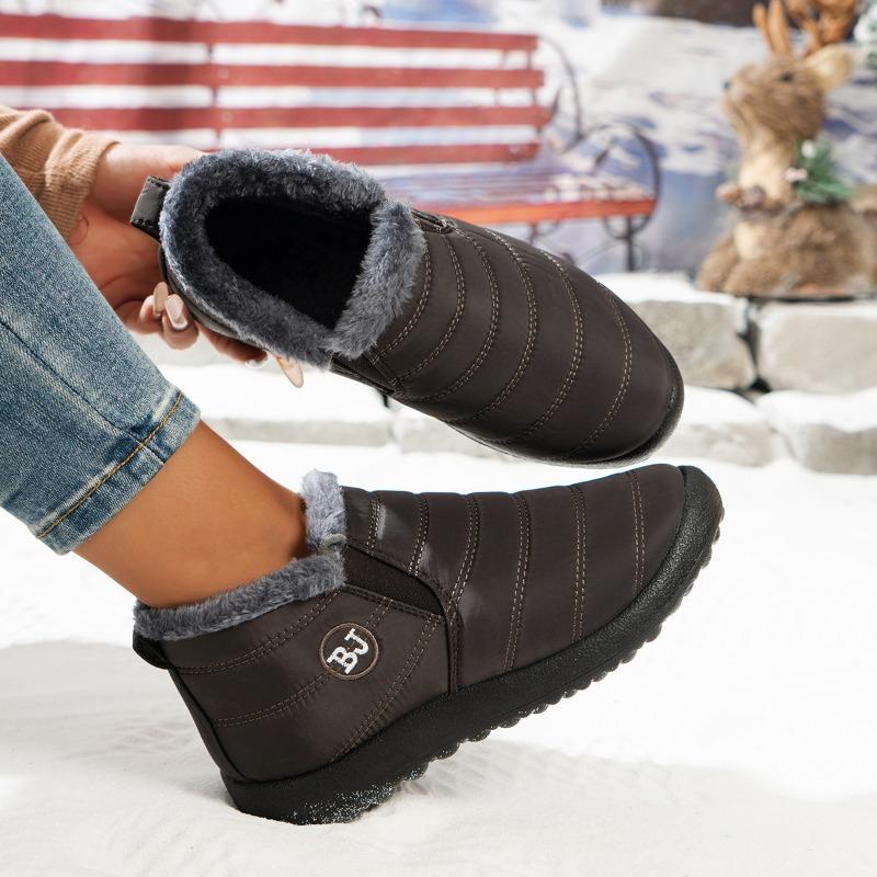 Low-top snow boots waterproof and non-slip thickened warm BJ cotton shoes women's outdoor sports snow boots