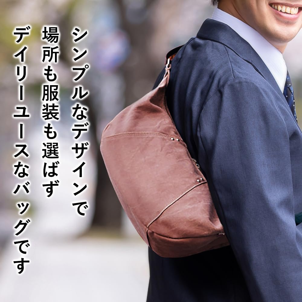 Body Shoulder Made In Persimmon Shibu Dyed Canvas Crossbody S [crearekiki] Bag, Bag, Women's, Japan, Bag, Bag, KS-326 (Kaki Daika)