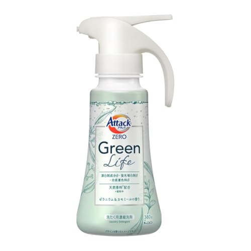 Kao Attack ZERO Green Life One-Hand Type, 380g + Extra-Large Refill, 1070g