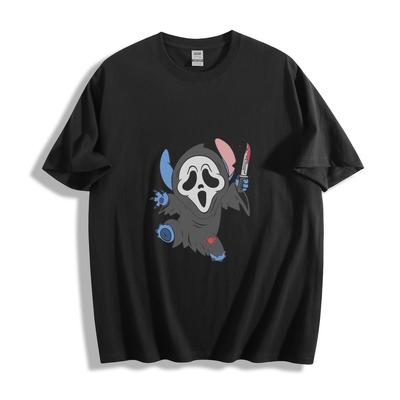 T-shirt unisexe Stitch Ghostface - Design amusant et effrayant