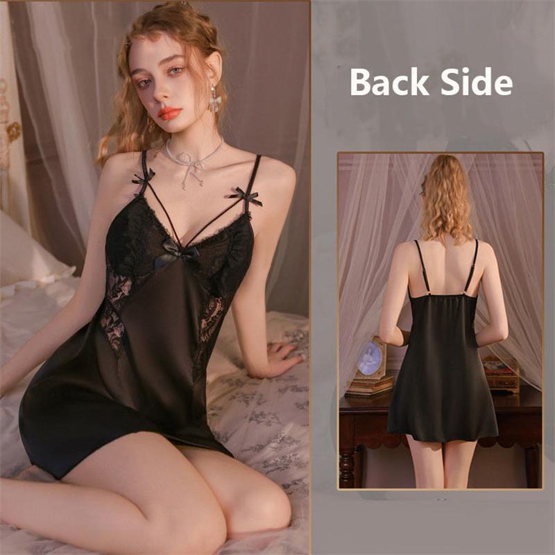 New Elegant French Style Pure Passion Strapless Pajama Set with Supporter Pad Women's Nightwear Set Lace Style Strapless Nightgown for Home