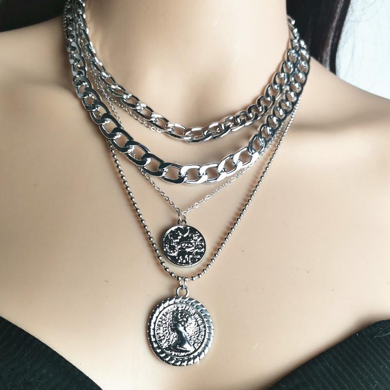 New Necklace Retro Heyuan Brand Queen Portrait Necklace Women's Fashionable Temperament