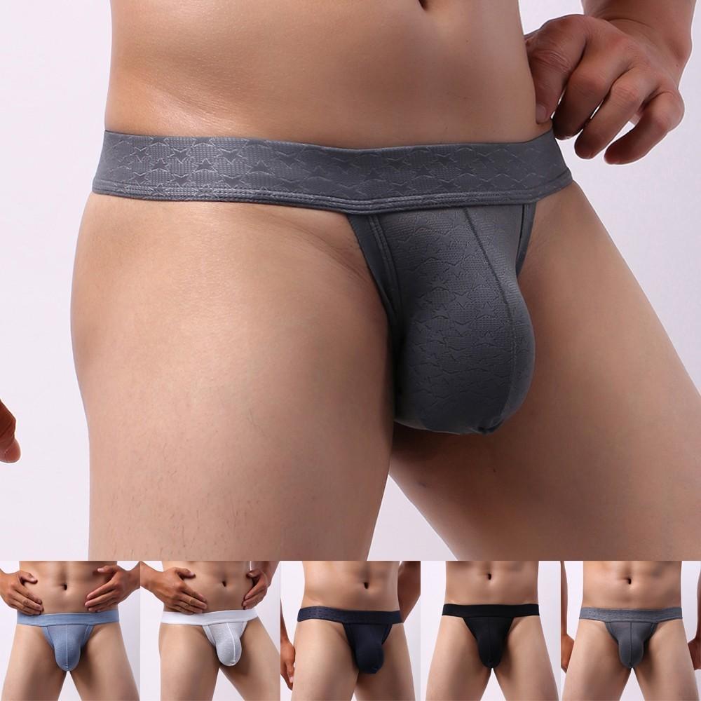 See Through Briefs T-Back Knickers Low Rise Men Panties