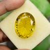 Lab Created Yellow Topaz   51.7 Ct Oval Shape Loose Gemstone For Gifting