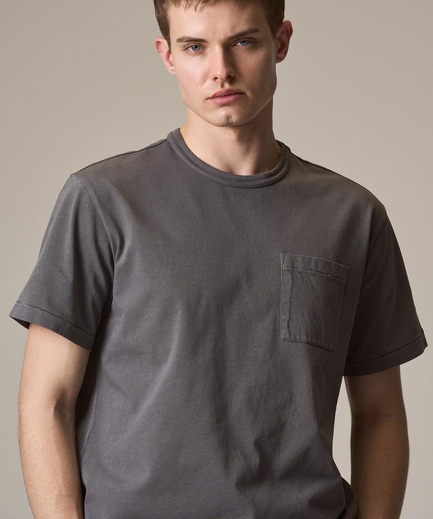 Laijeuaenbillou Garment-Dyed Everyday Cotton T-Shirt Oatmeal (Relaxed Fit)