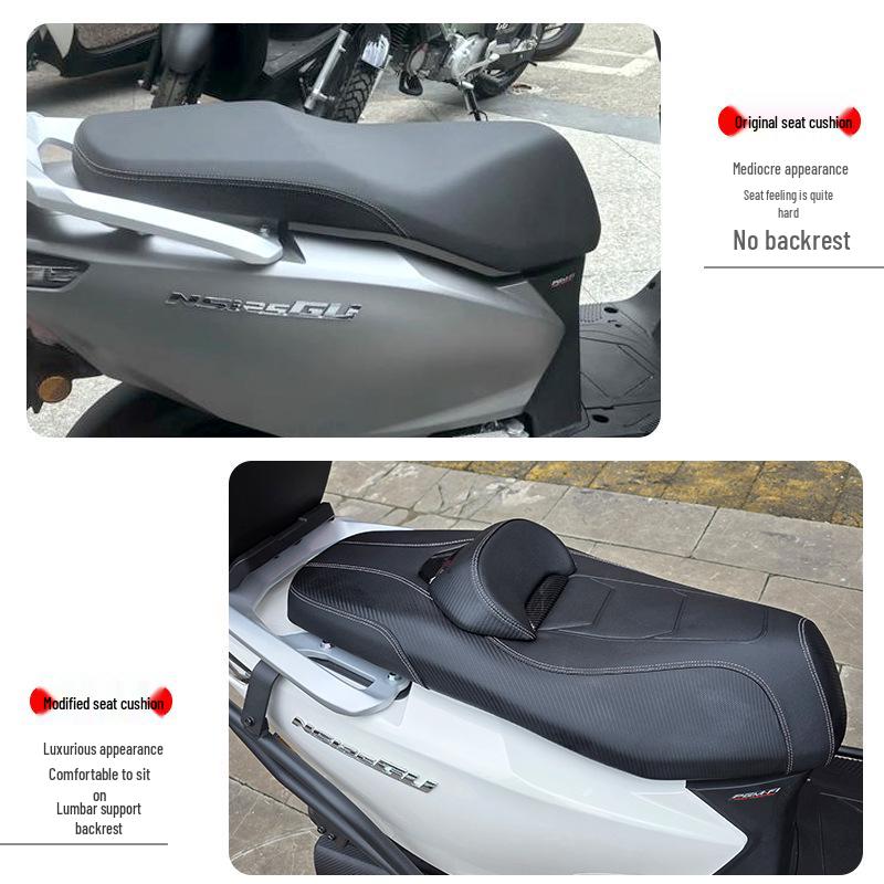 Compatible with Honda NS125GU SDH125T-45, Modified Leather Lowered Seat Cushion Assembly