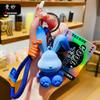 Creative Gradient Rabbit Bag Charm Adorable Pvc Key Accessory For Graduates