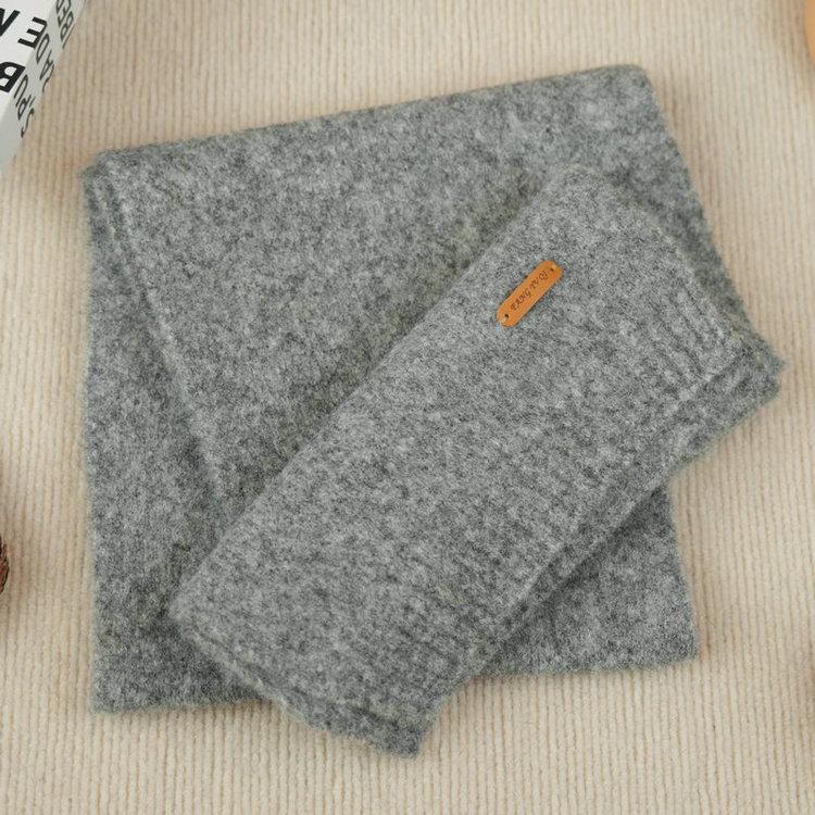 New children's scarves men's and women's hoarding neck protection knitted scarves autumn and winter solid color scarves large
