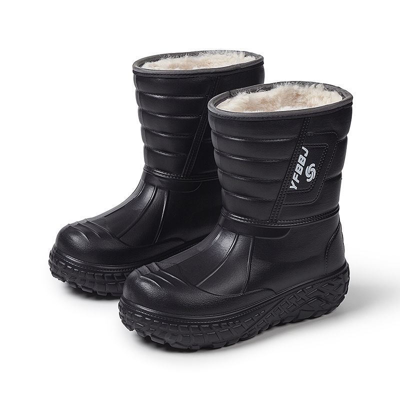 Herren Schnee Stiefel Wasserdicht Regen Stiefel Verdickt Fleece Hoher Schaft Freizeit Schuhe Bequem Warm Baumwolle Schuhe EVA Arbeit Herren Stiefel