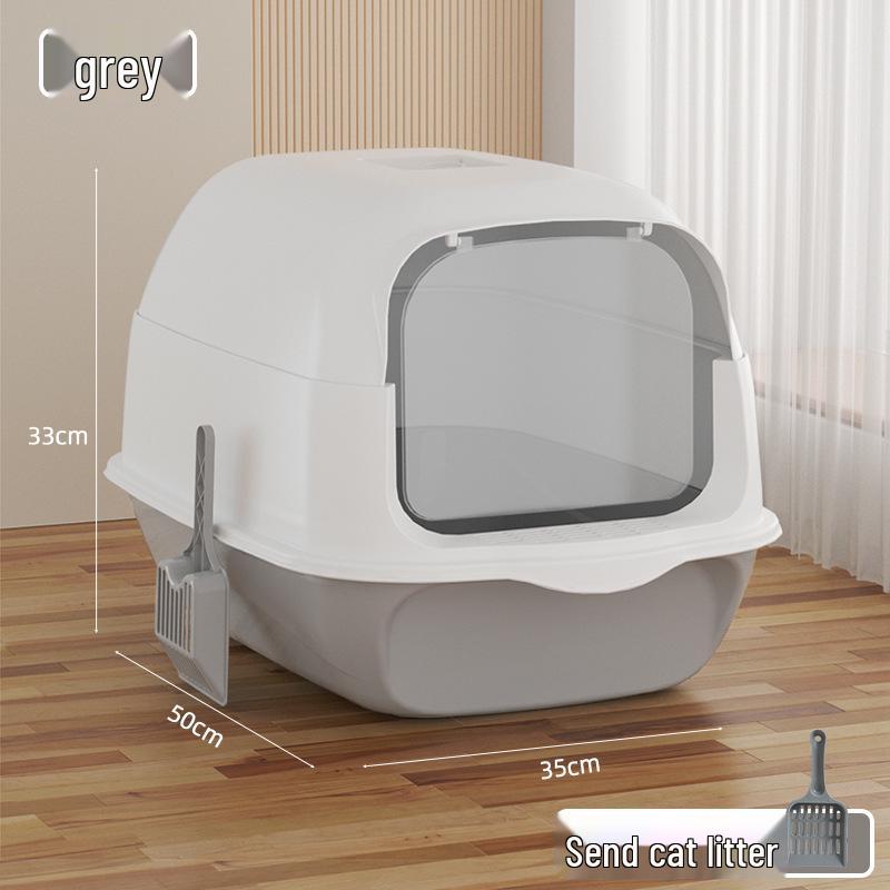 Extra-Large Enclosed Cat Litter Box: Odor & Splash-Proof, Dual-Use Design