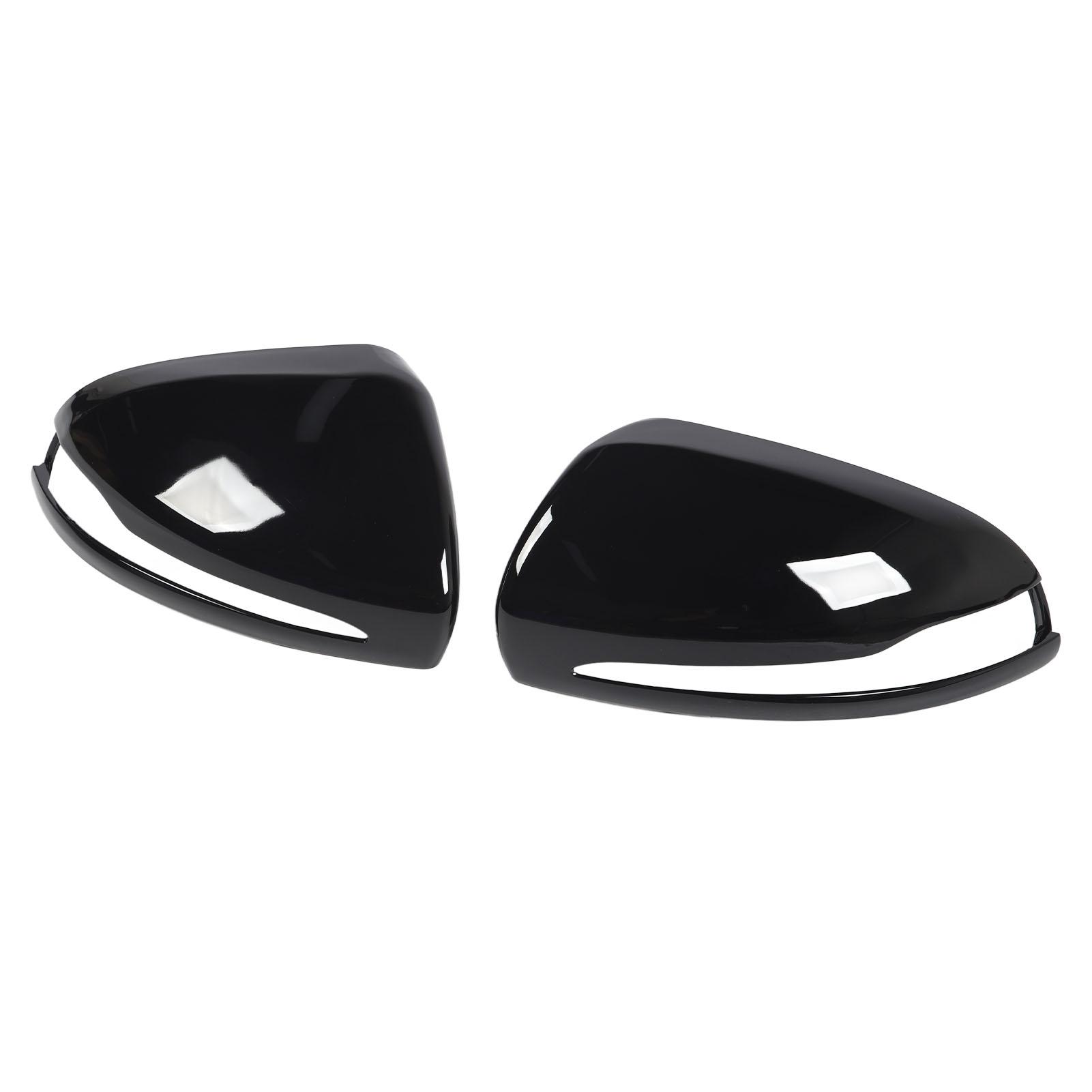 

1pair Rearview Mirror Cap Left Right Side Wing Mirror Cover Replacement for Benz C‑Class W205 2014 to 2021 LHD Glossy