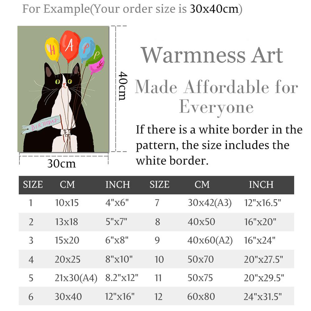 Alles Gute zum Geburtstag Katze Poster und Drucke Nordische Wandkunst Lustige Kaffeezeit Katzen Leinwand Malerei Bilder für Wohnzimmer Dekoration