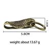 EDC Brass King Cobra Snake Metal Figurine Buckle Keychain Animal Souvenirs Vintage Home Decor