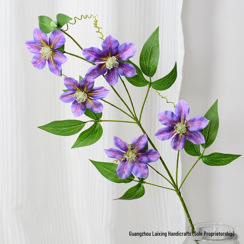 Artificial Clematis Wedding Arrangement for Home, Photography, Ornaments, and Courtyard Decor