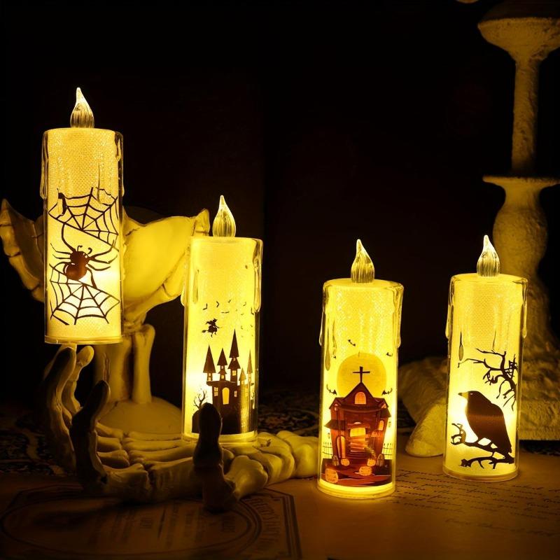1PACK Halloween LED Electronic Candles, Decorative Lamps That Create a Scary Atmosphere, Bedside Lamps In Bedrooms, Scene Arrangement Props