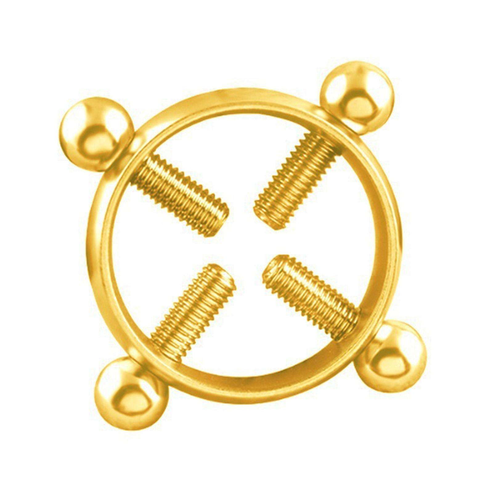 

Кольца для сосков из нержавеющей стали, украшения для пирсинга тела, регулируемые кольца-зажимы для сосков, гвоздики для сосков для женщин золотой