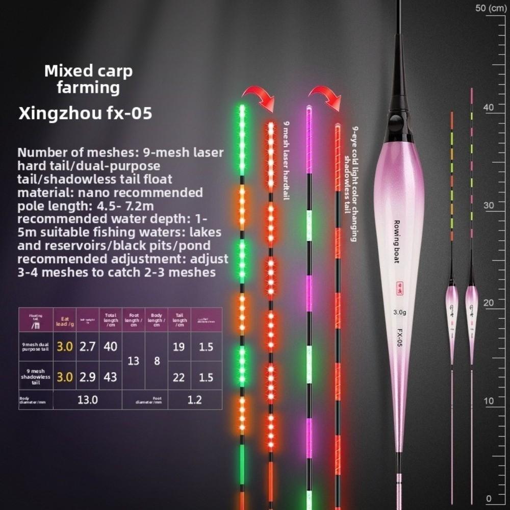 Indicator Fishing Float Slip Drift Tube Highly Sensitive Bobbers Bite Hook Color Change Buoy Strike Bite Alarm Float