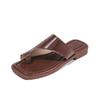 22 new set of toe cool slippers soft leather soft bottom comfortable outer wear fairy wind beach cool slippers tide